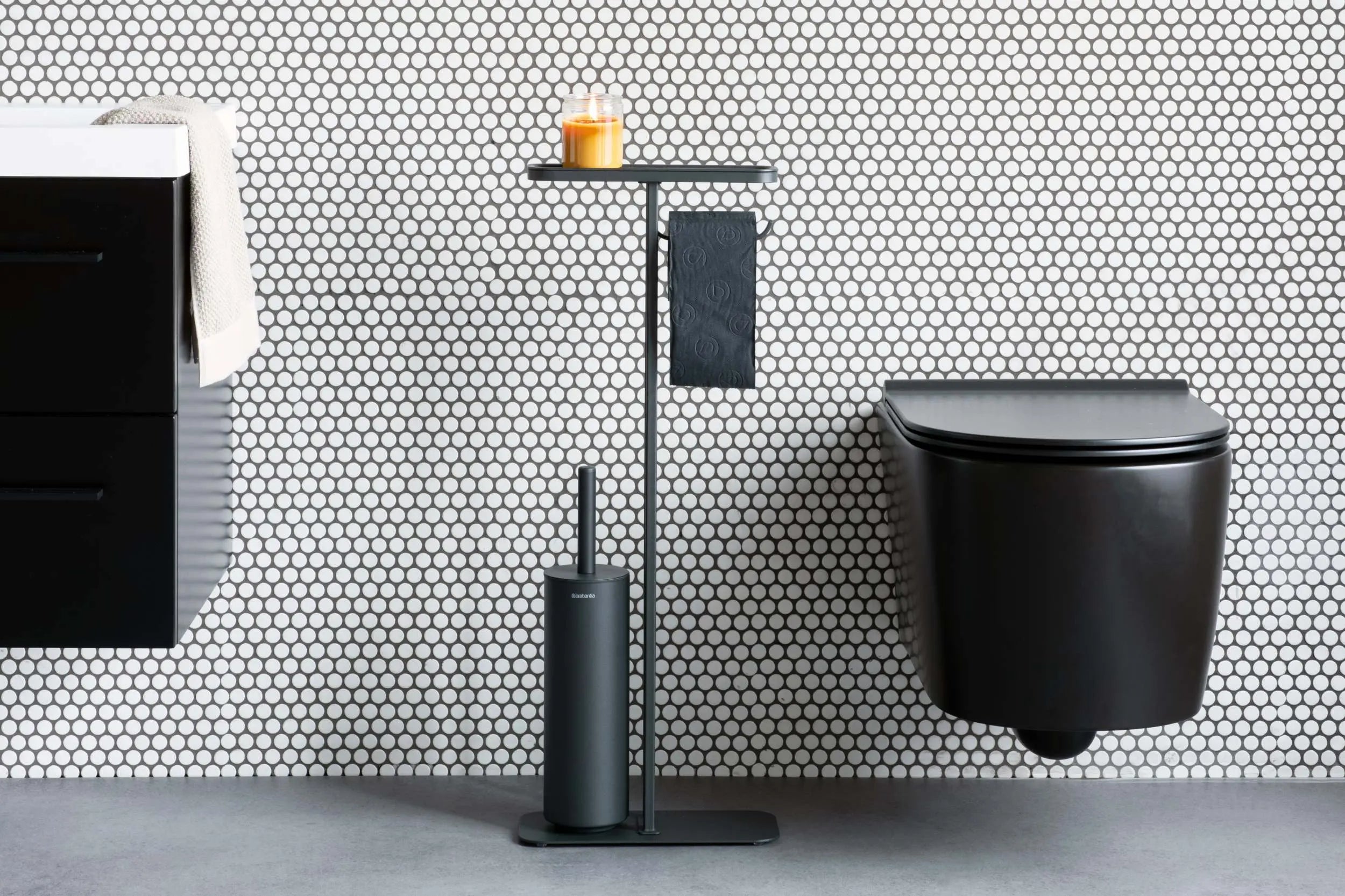 Brabantia MindSet WC-paperi- ja harjateline tummanharmaa Brabantia