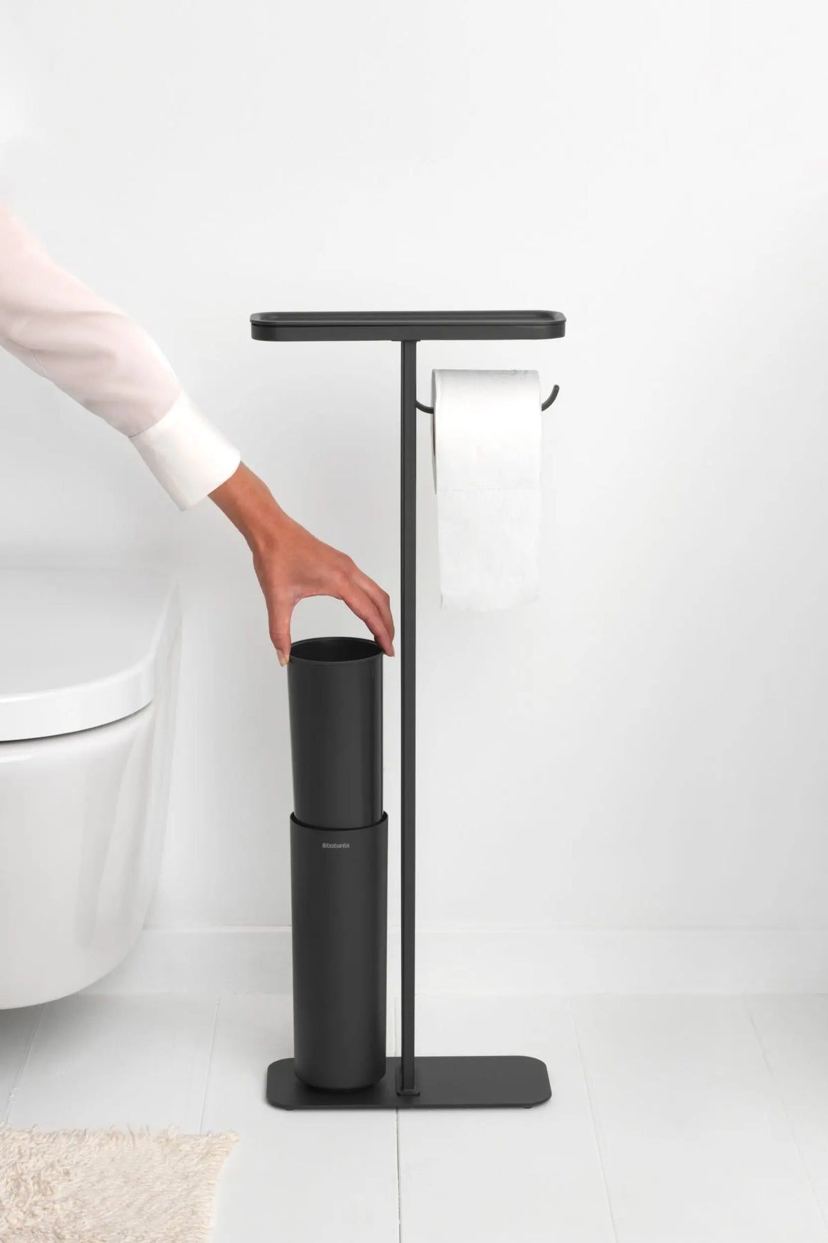 Brabantia MindSet WC-paperi- ja harjateline tummanharmaa Brabantia