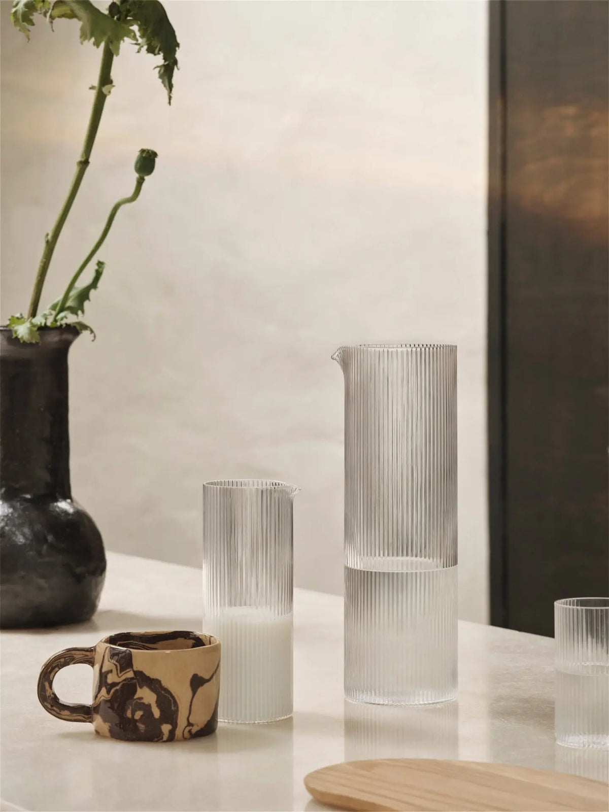 Ferm Living Ripple vesikannu kirkas Ferm Living