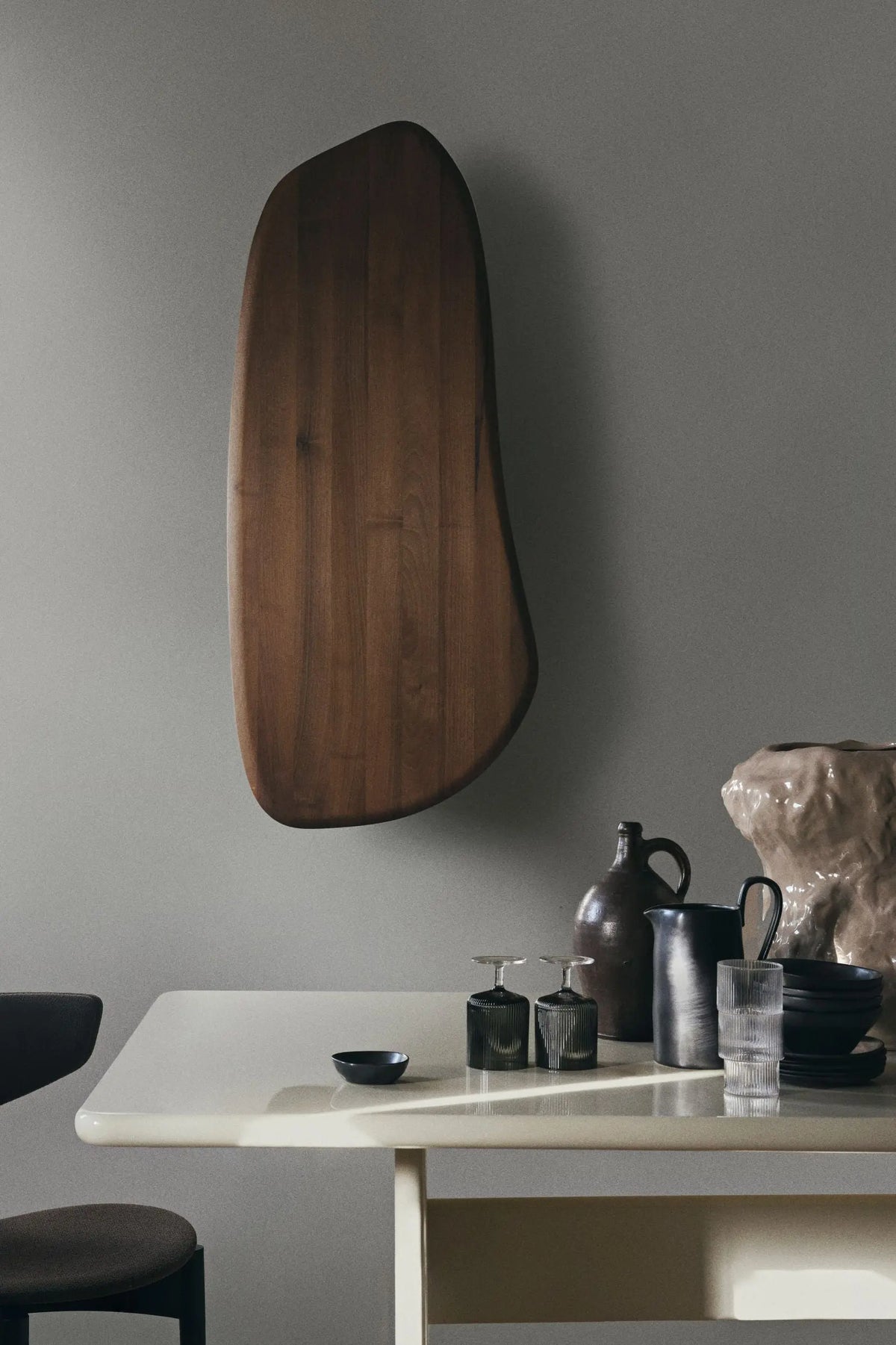 Ferm Living Ripple viinilasi 2kpl savunharmaa Ferm Living