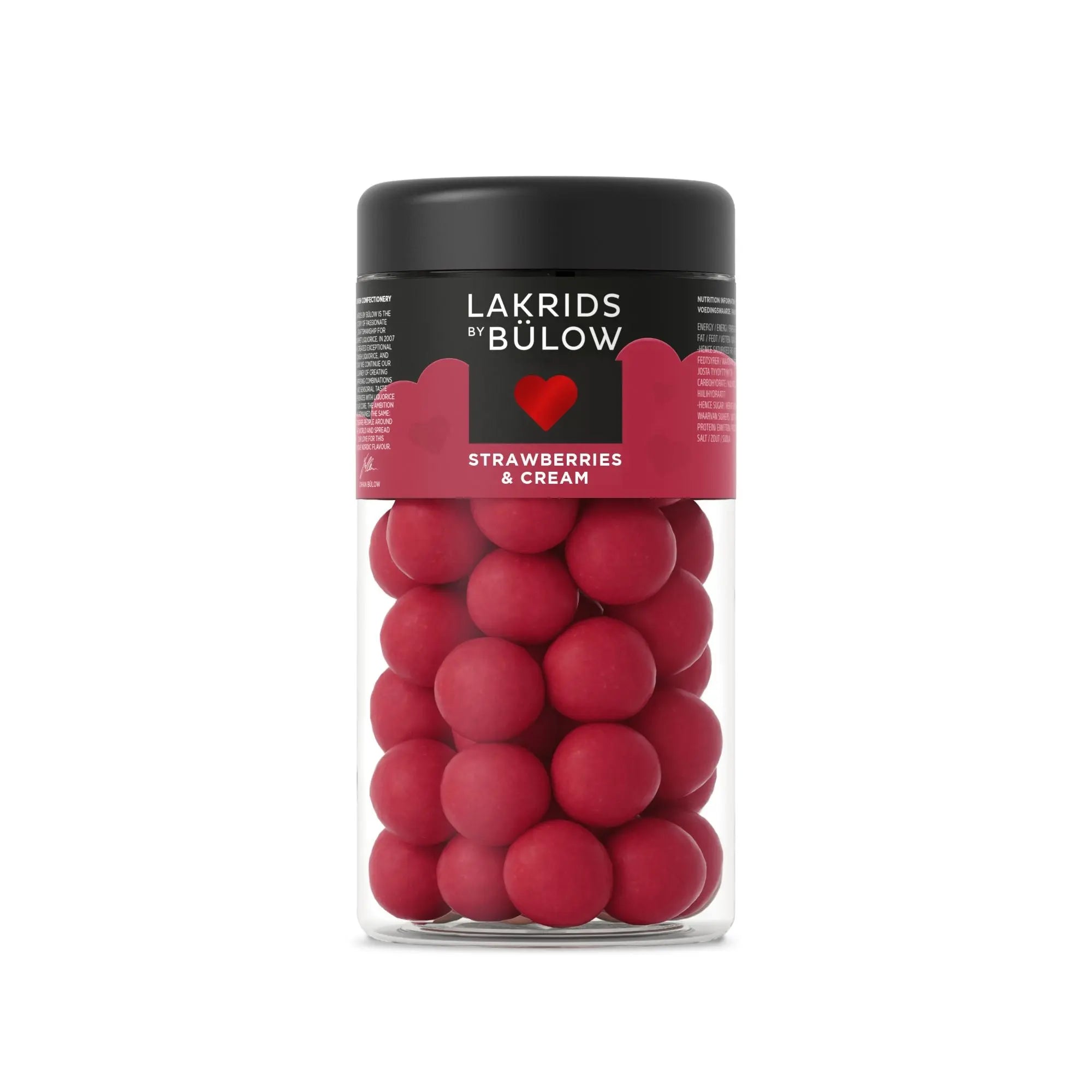 Lakrids by Bülow LOVE Strawberries & Cream lakritsipurkki keskikoko - Laatukaluste