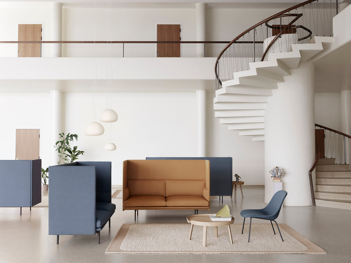 Muuto Fiber lounge tuoli, teräsjalat, musta/Divina 154 Muuto