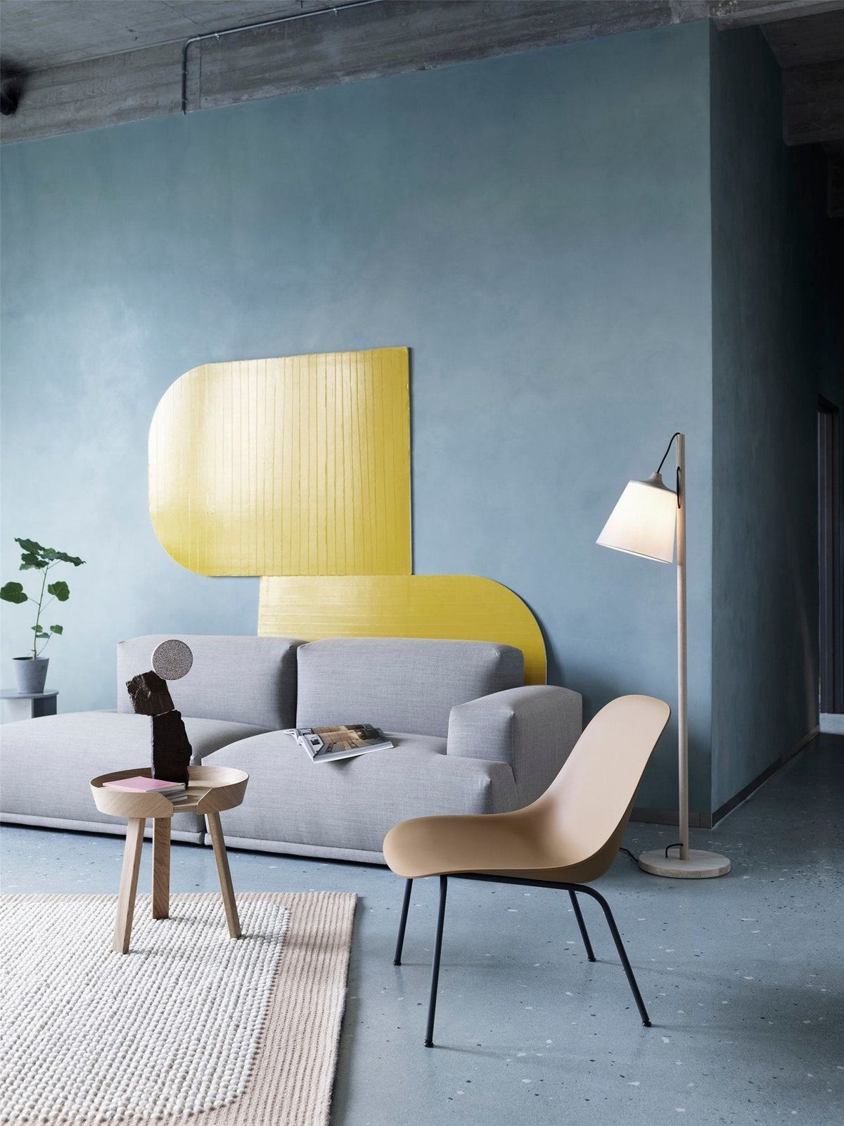 Muuto Fiber lounge tuoli, teräsjalat, valkoinen - Laatukaluste