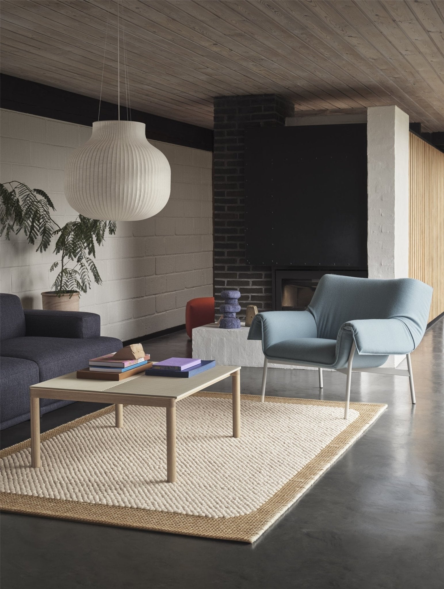 Muuto Pebble matto 170x240 poltettu oranssi - Laatukaluste