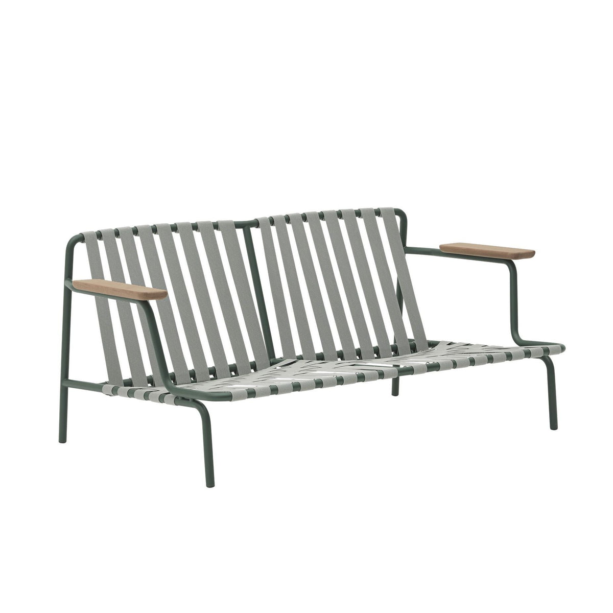 Muuto Settle 2-ist. sohva Ribbed Weave 2/tummanvihreä Muuto