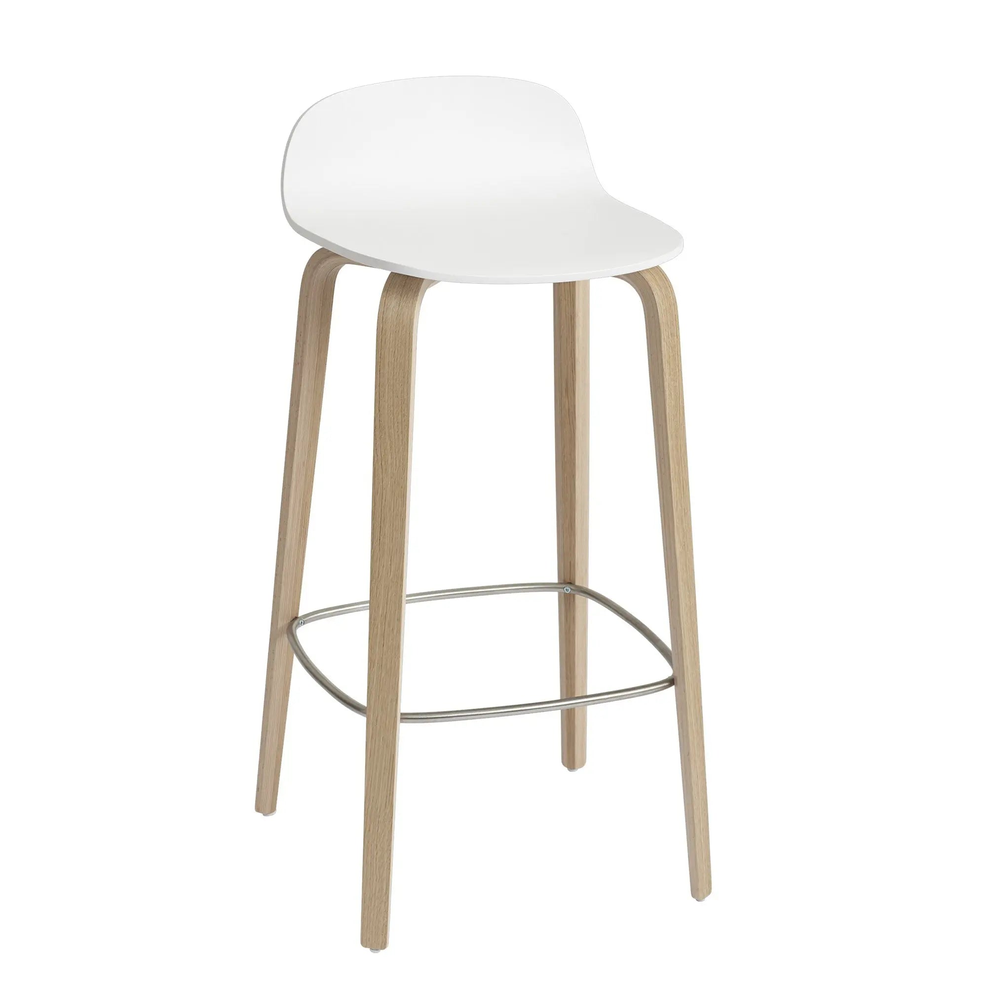 Muuto Visu baarituoli 75cm valkoinen/tammi Muuto