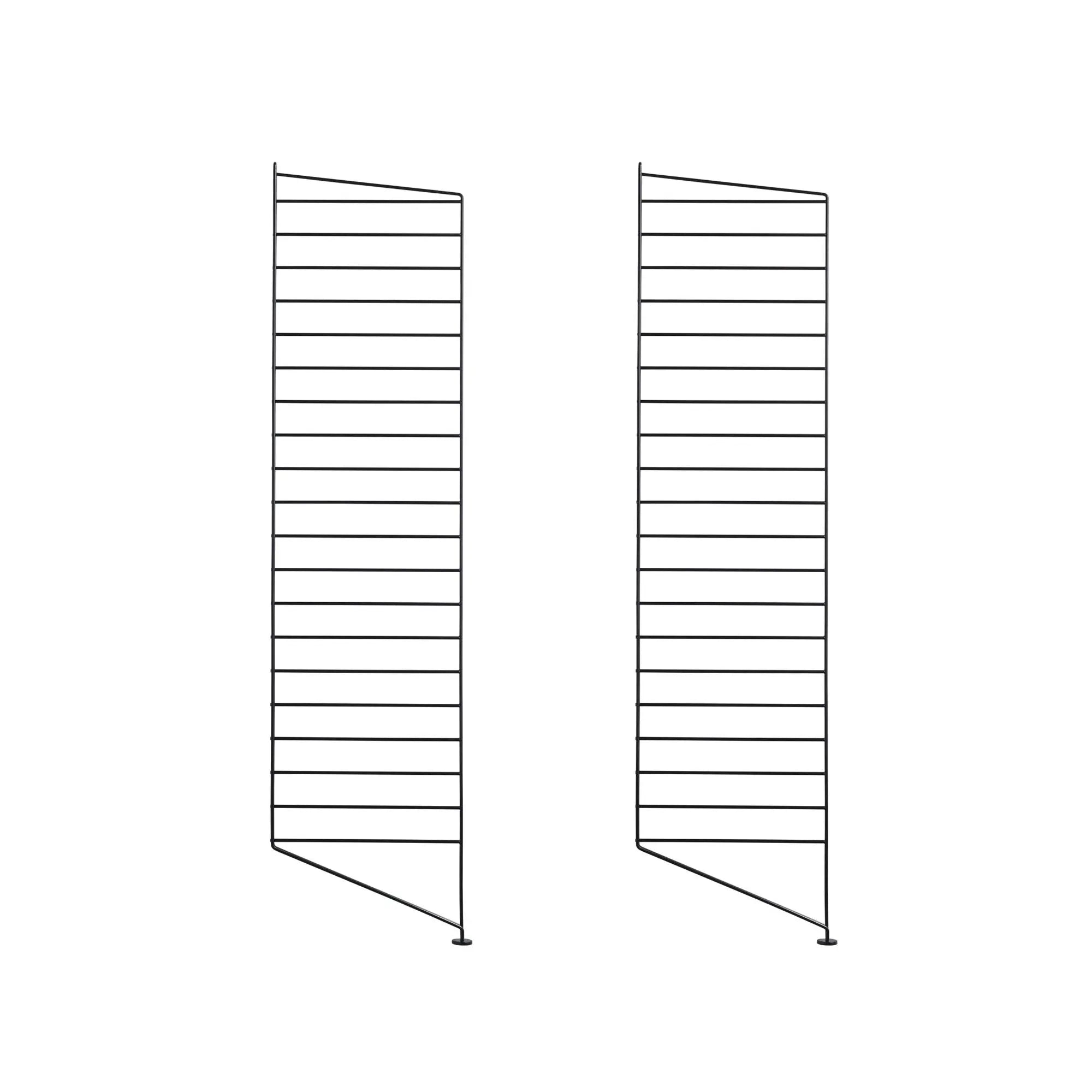 String System lattiapaneeli 115x30 musta 2kpl String Furniture