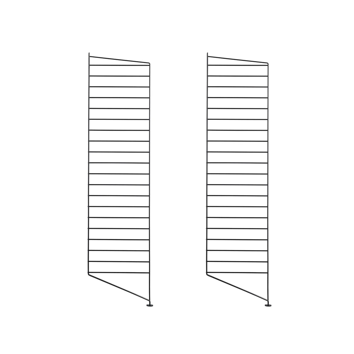 String System lattiapaneeli 115x30 musta 2kpl String Furniture