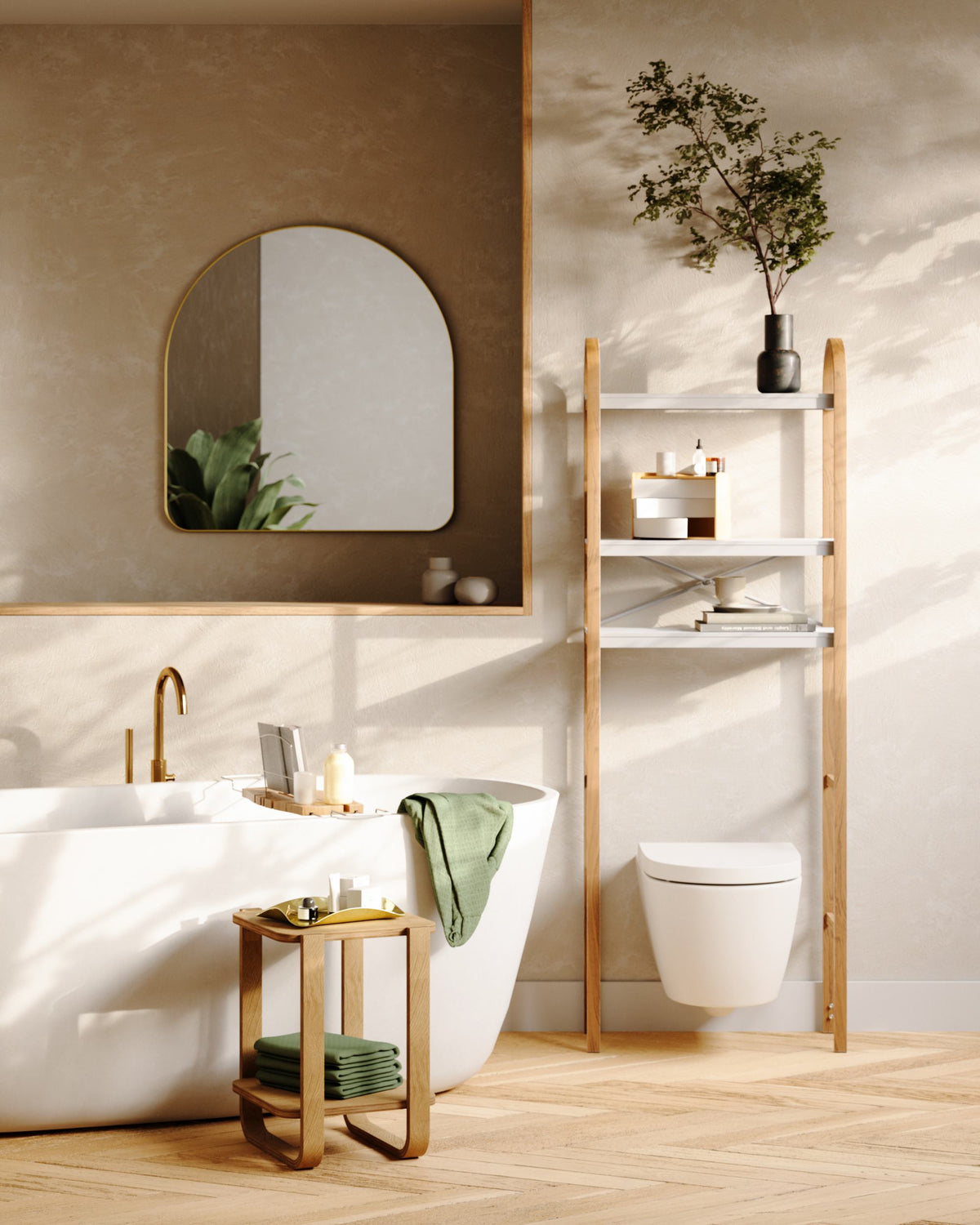 Umbra Aquala bathtub tray natural