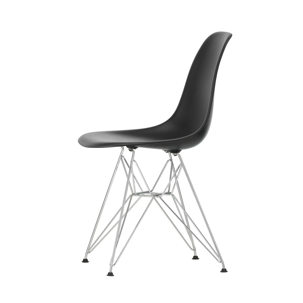 Vitra Eames DSR tuoli RE musta/kromi Vitra