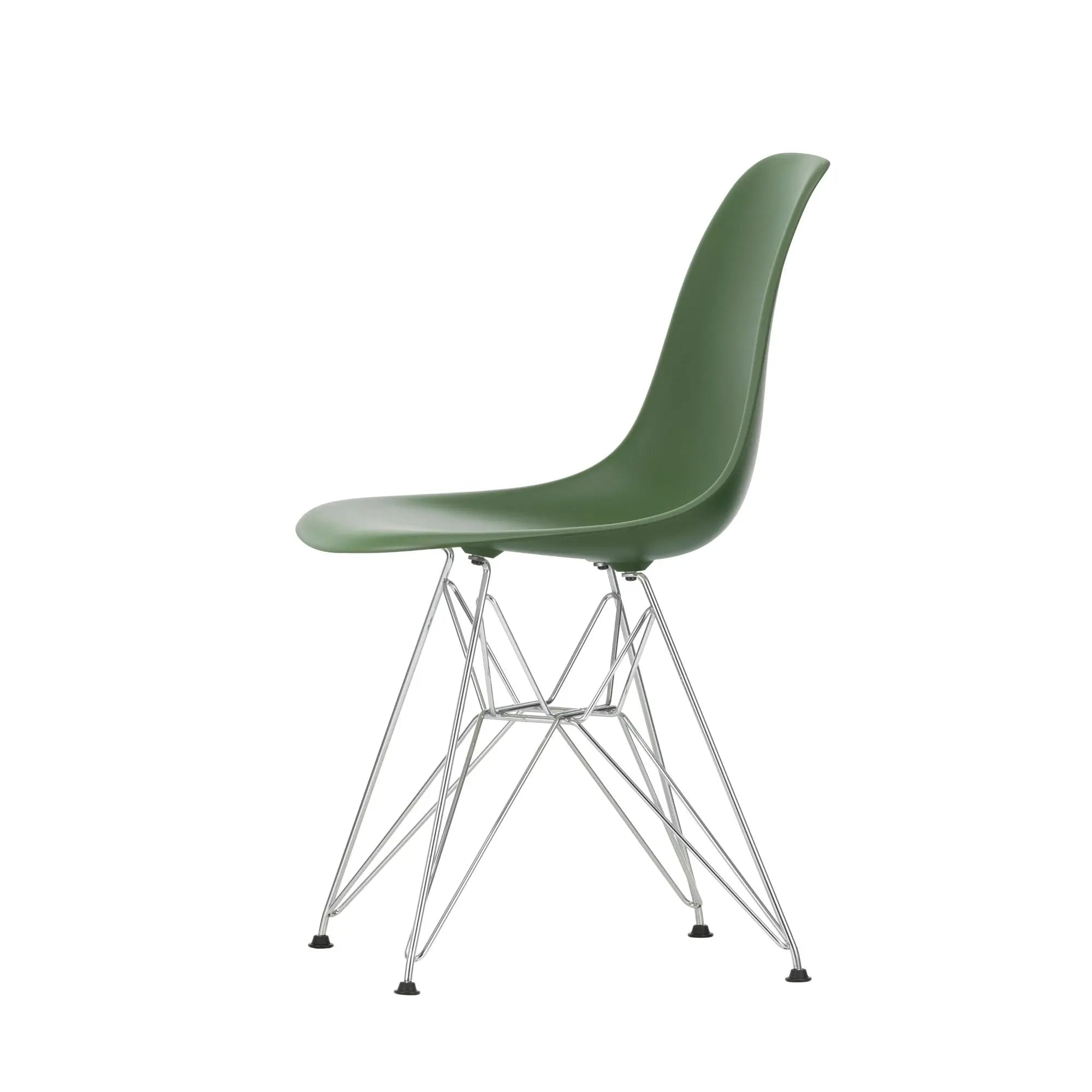 Vitra Eames DSR tuoli RE metsänvihreä/kromi Vitra