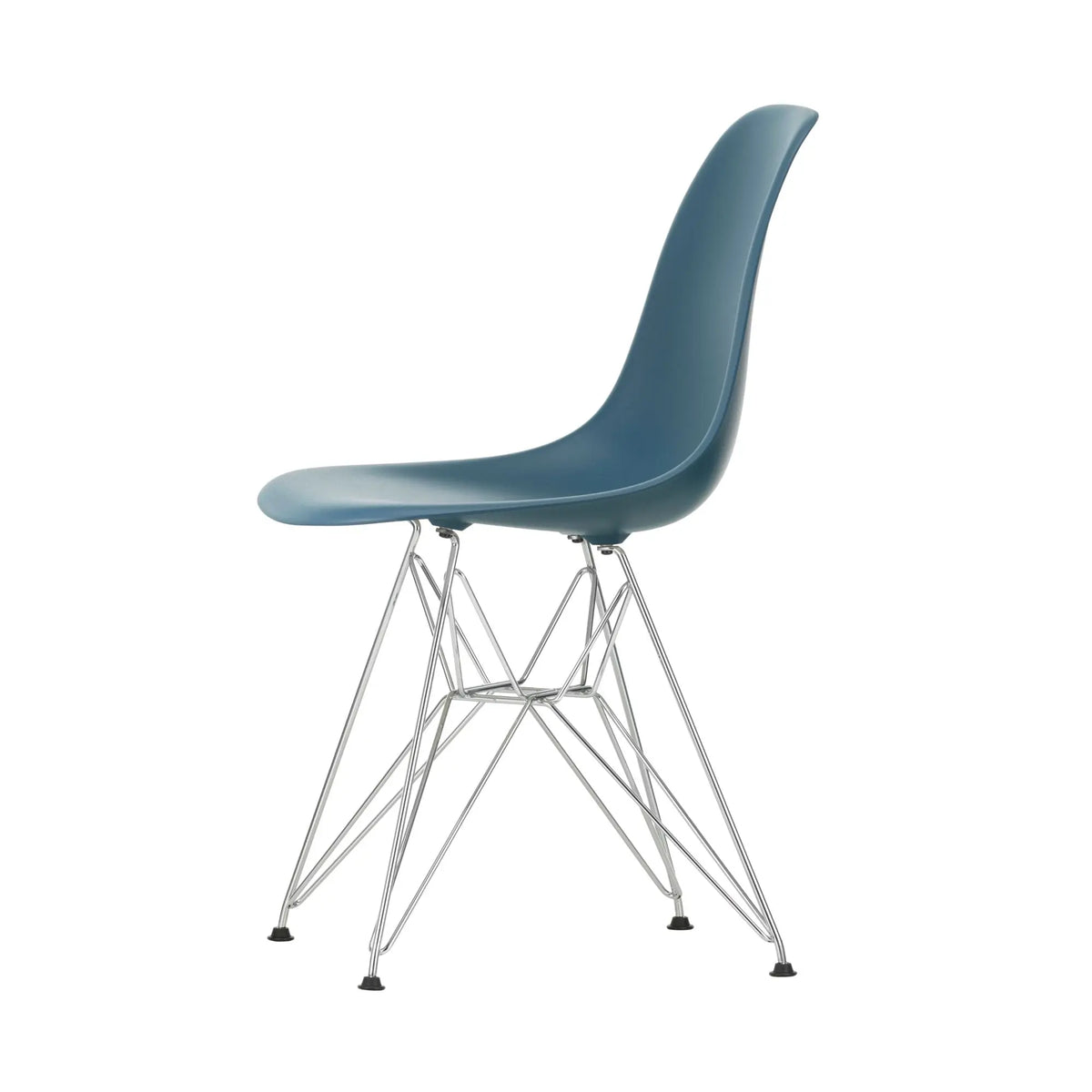 Vitra Eames DSR tuoli RE merensininen/kromi Vitra