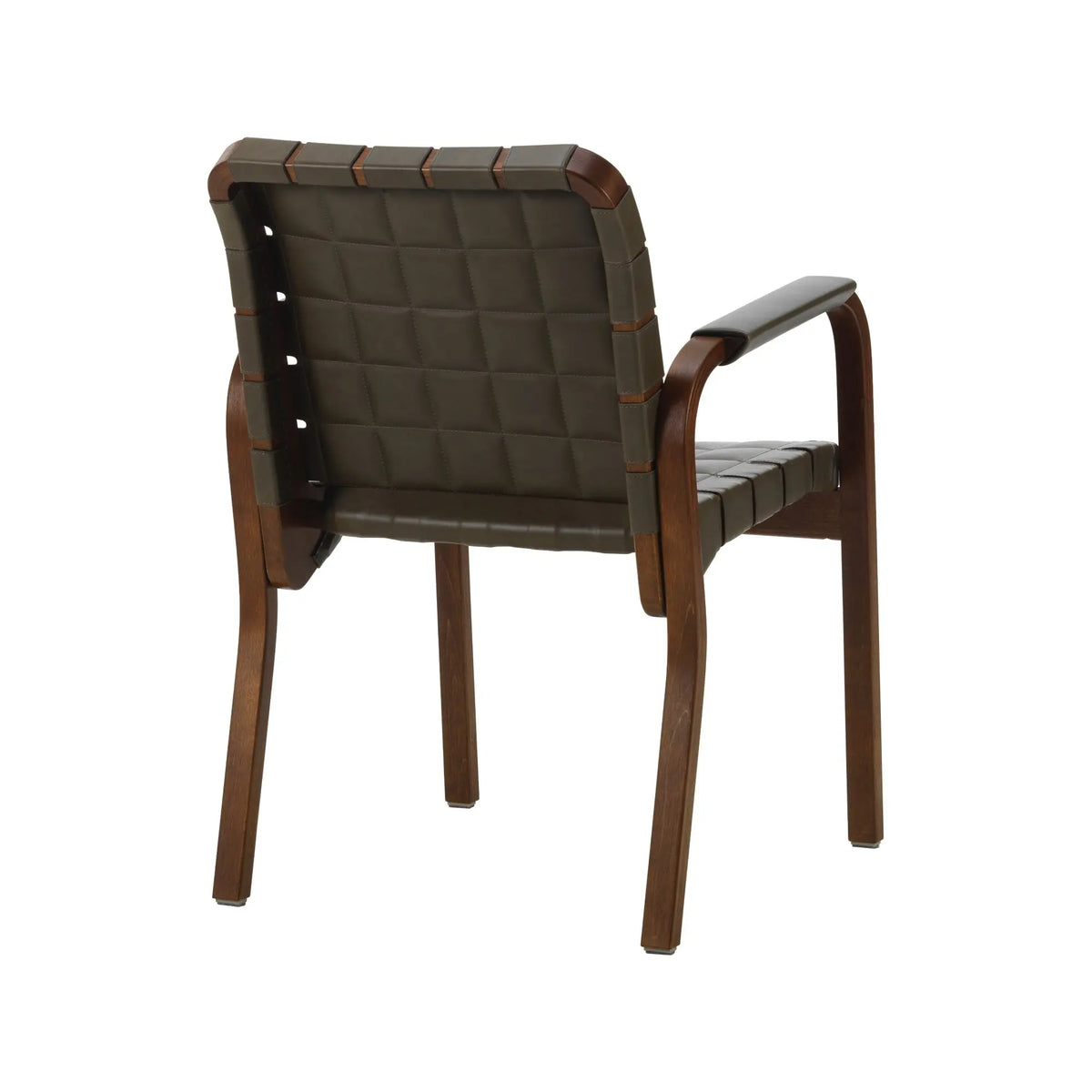 Artek 45 nojatuoli Envy olive/pähkinäp./nahkasuojat Artek